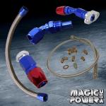 T3/T4 T04E Turbocharger Oil Line Kit for Honda Acura