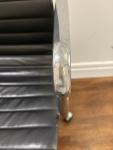 Black Leather Eames Aluminum Group Management Chair
