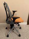 Herman Miller Sayl Chair – Orange Seat, Graphite Back