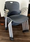 Herman Miller Caper Stacking Chairs, Cottage Blue