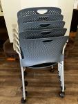 Herman Miller Caper Stacking Chairs, Cottage Blue