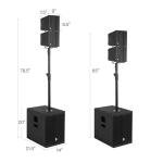 Proreck 8000W PA Speaker System with Bluetooth