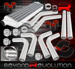 Turbo Charger Polished Aluminum Piping Kit with Intercooler