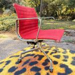 Eames Red Cloth Executive Desk Chair by Herman Miller