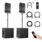 PRORECK Club 8000 18'' Powered PA Speaker System