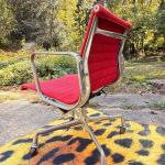 Eames Red Cloth Executive Desk Chair by Herman Miller