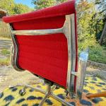 Eames Red Cloth Executive Desk Chair by Herman Miller