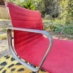 Eames Red Cloth Executive Desk Chair by Herman Miller