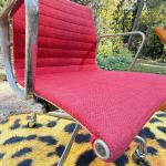 Eames Red Cloth Executive Desk Chair by Herman Miller