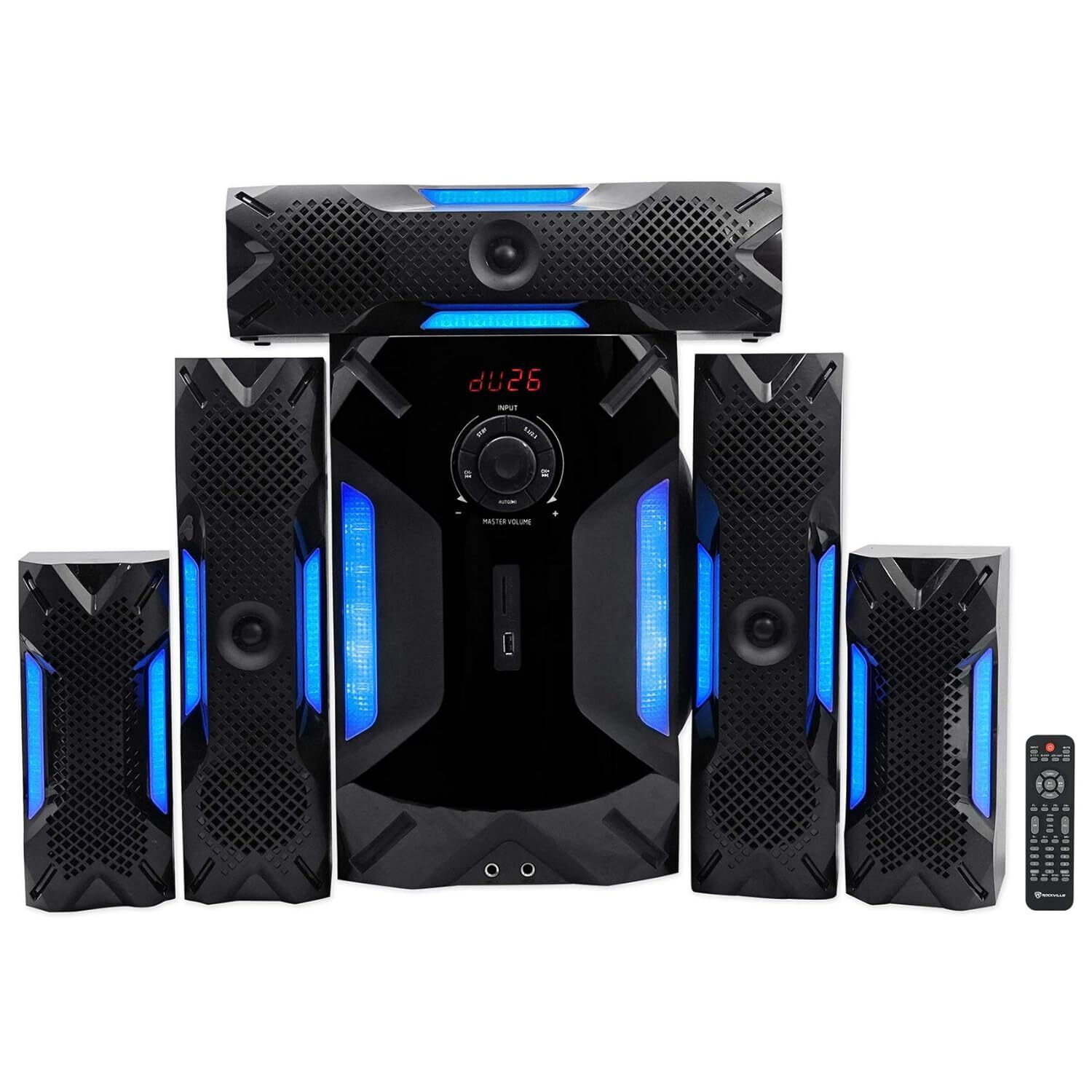 Rockville HTS56 5.1 Channel Home Theater System/Subwoofer