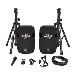 Proreck 8-Inch Bluetooth PA Speaker with Microphone