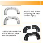 Universal 2.5" Aluminum Intercooler Piping Kit