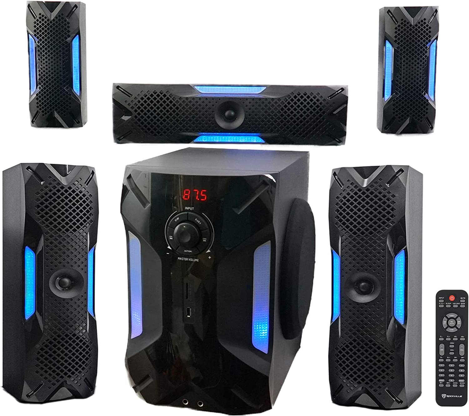 Black 5.1 Channel Home Theater System with Bluetooth