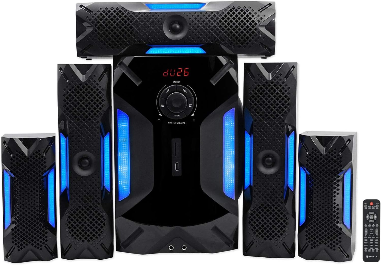 Black 5.1 Channel Home Theater System with Bluetooth