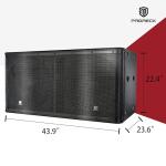 Dual 18" Proreck Active PA Subwoofer 5000W