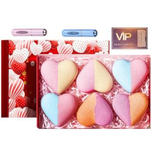 Heart-Shaped Bath Bombs and Perfume Gift Set