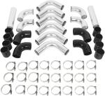 Aluminum Turbo Intercooler Piping Kit - Black