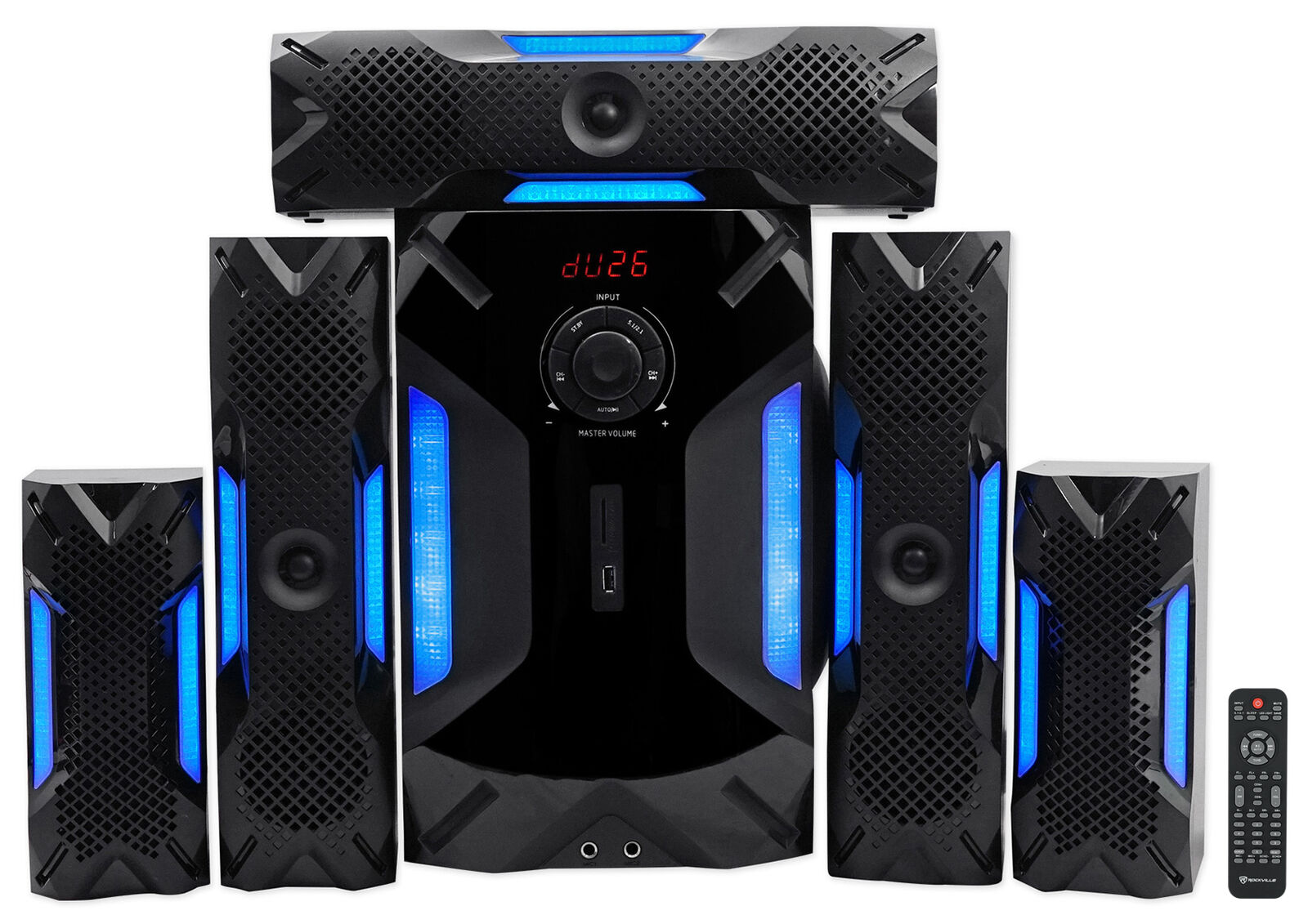 Rockville HTS56 5.1 Ch Home Theater System w/Subwoofer