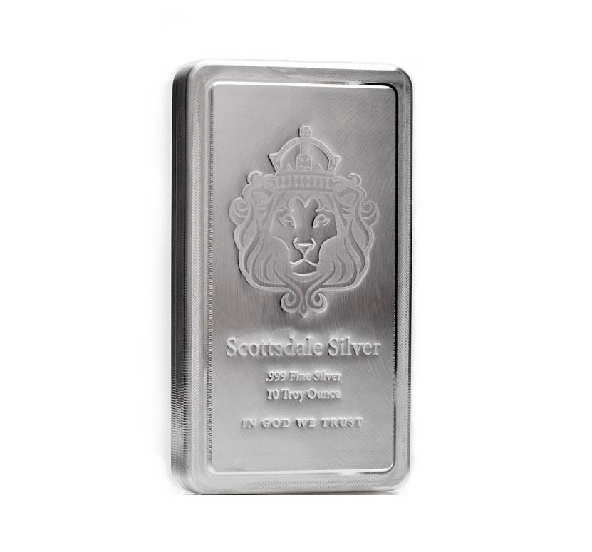 10 oz. Scottsdale STACKER® Silver Bar - .999 Silver