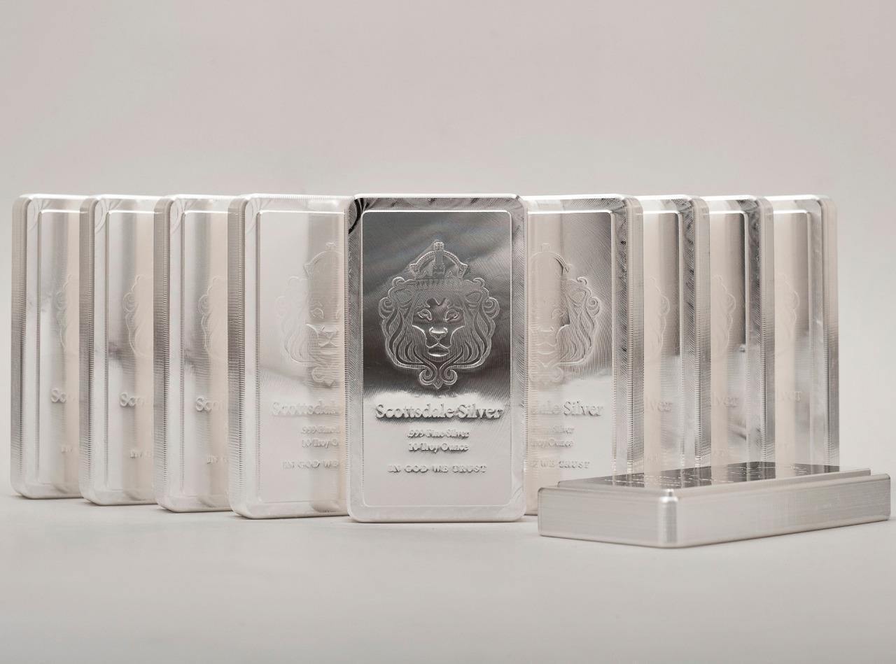100 oz Silver STACKER® Bars by Scottsdale Mint