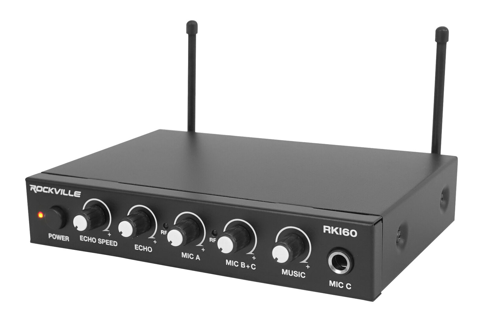 Rockville Hybrid Karaoke System with Sub and Wireless Mics