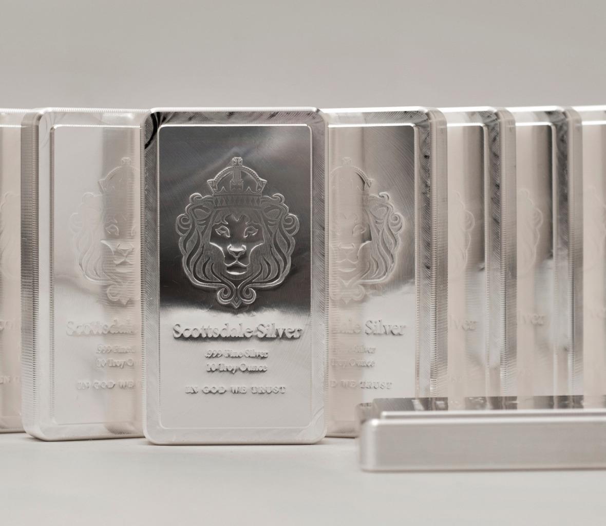 100 oz Silver STACKER® Bars by Scottsdale Mint