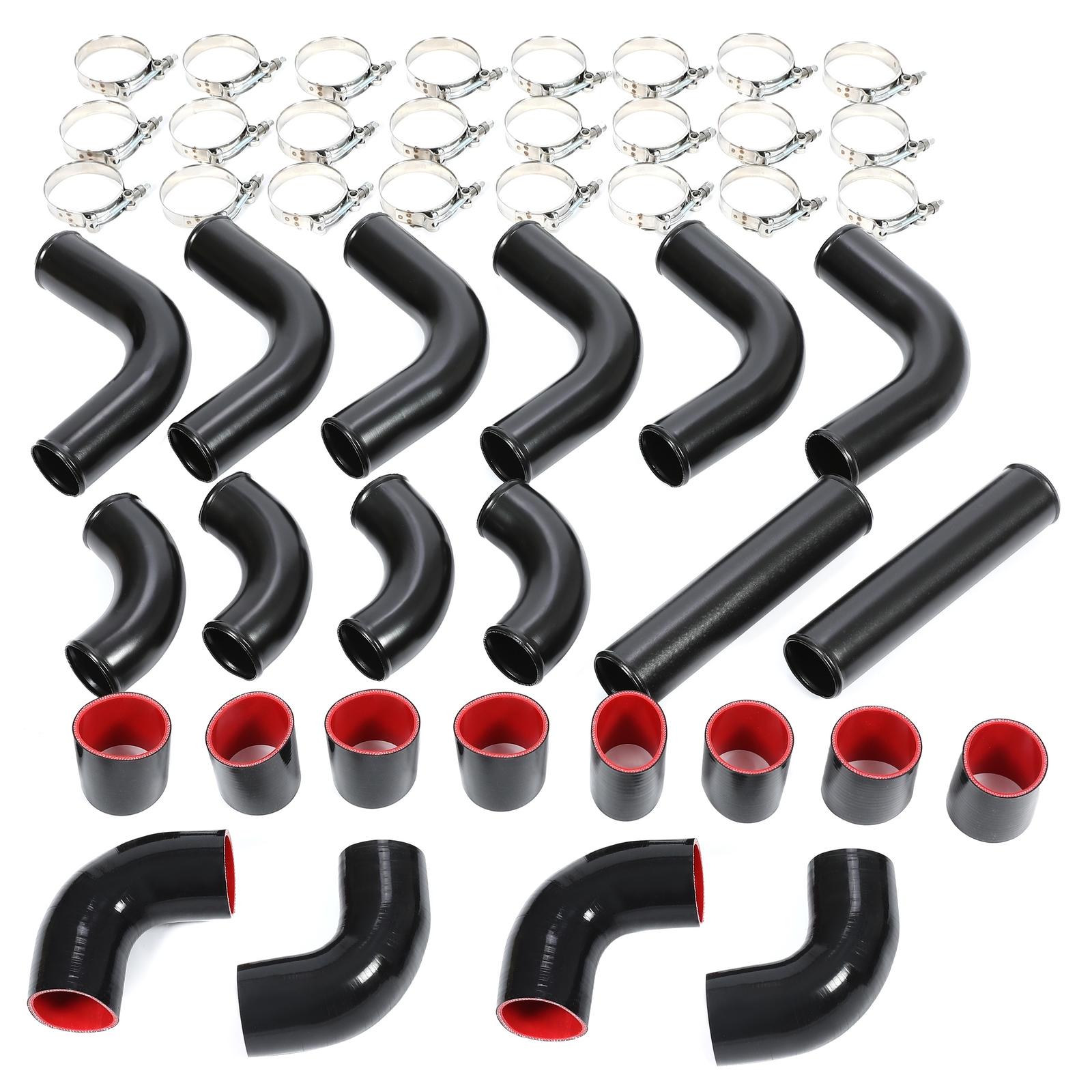 12Pcs 2.5" Turbo Aluminum Intercooler Piping Kit