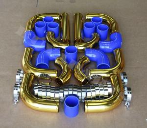 3" DIY Gold Aluminum Turbo Intercooler Piping Kit