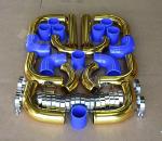 3" DIY Gold Aluminum Turbo Intercooler Piping Kit