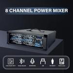 Proreck MX18 8-Channel Audio Mixer with Bluetooth