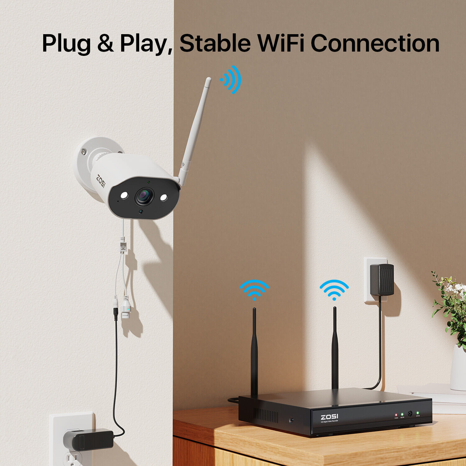 ZOSI 8CH NVR 3MP Camera System with WiFi