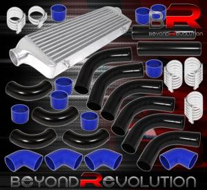 Turbo Intercooler Kit with Polished Piping, Couplers, Clamps