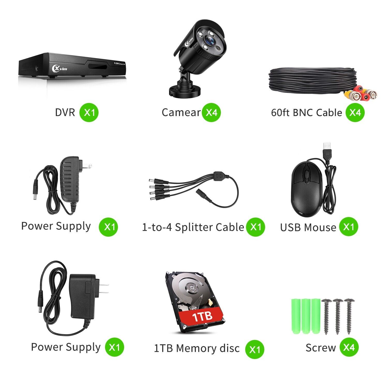 VIP Outdoor Security Camera System Night Vision DVR
