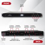 VIP MU-D9600: Professional 4-Channel Power Amplifier