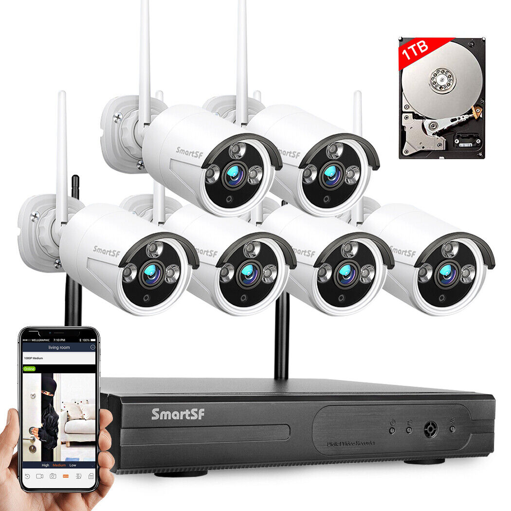 8CH 1080P Wireless Outdoor Security Camera System VIP