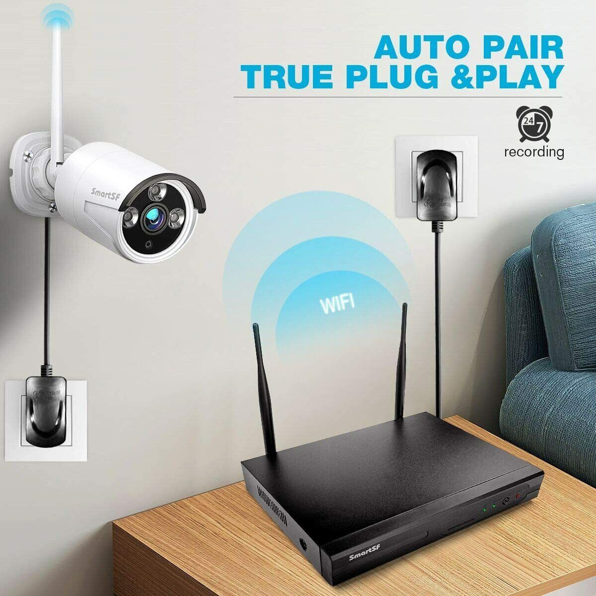 8CH 1080P Wireless Outdoor Security Camera System VIP