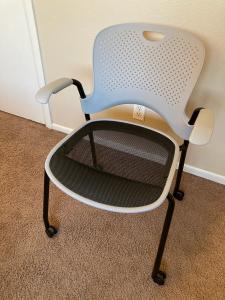 Herman Miller Caper Stacking Chairs - Fog/Black