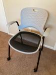 Herman Miller Caper Stacking Chairs - Fog/Black