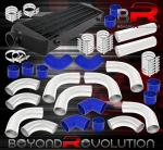 Turbo Intercooler Kit with Polished Piping and Clamps