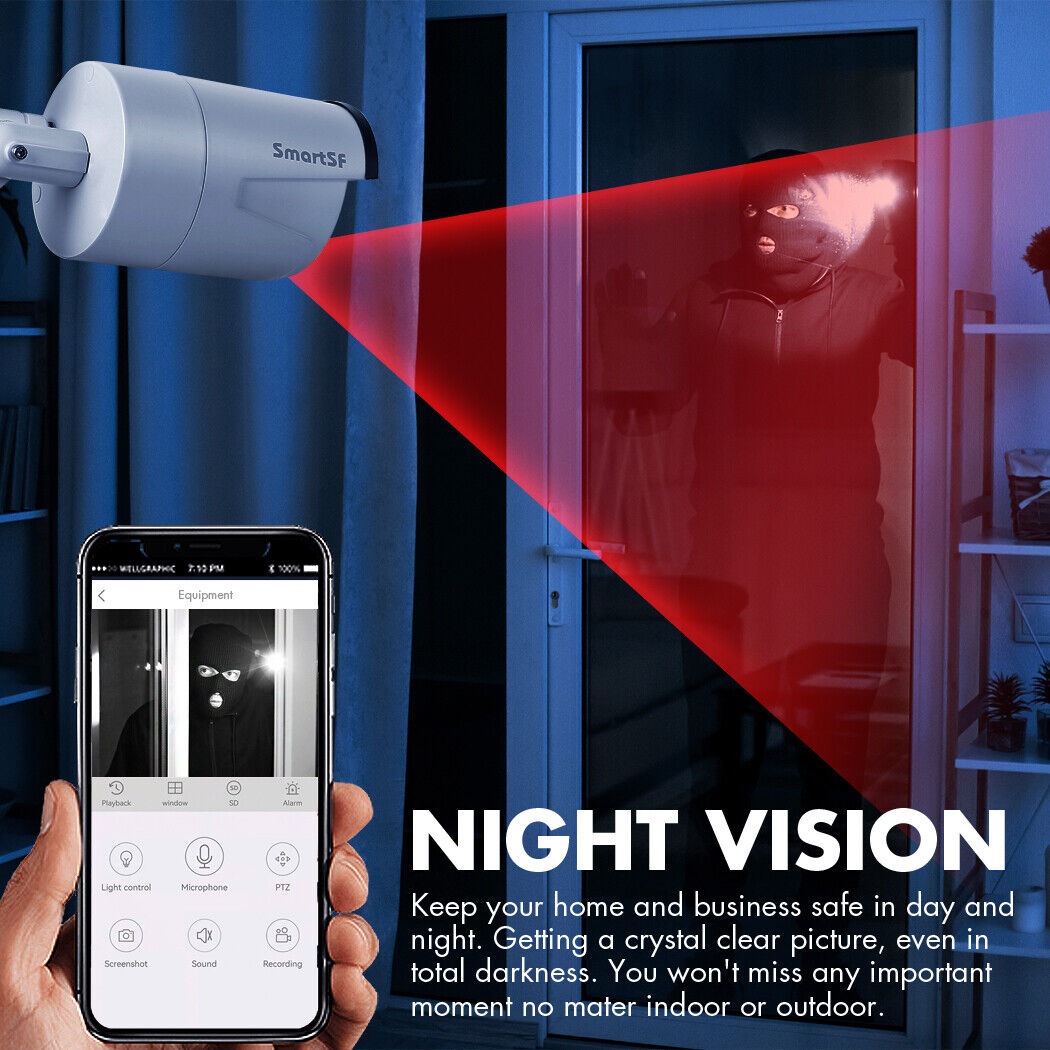 SmartSF Outdoor Wireless Audio Wifi Home CCTV Kit
