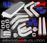 Turbo Intercooler Kit with Black Piping & Clamps