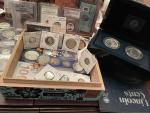 VIP Silver Coin and Currency Collection in Cigar Box