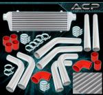 Aluminum Turbo Front Mount Intercooler with Piping Kit