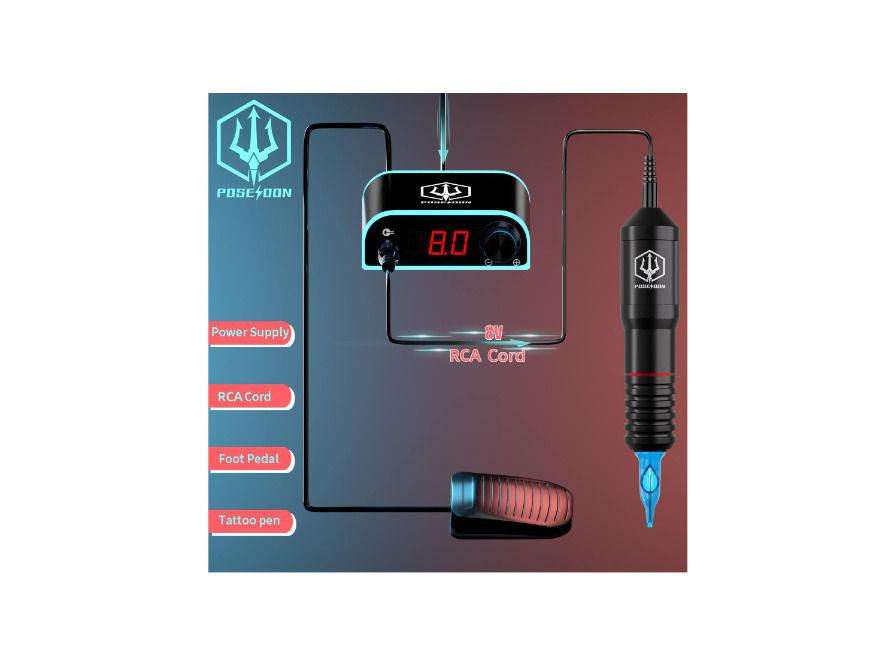 Portable Wireless Tattoo Pen Kit Set with 20 Ink