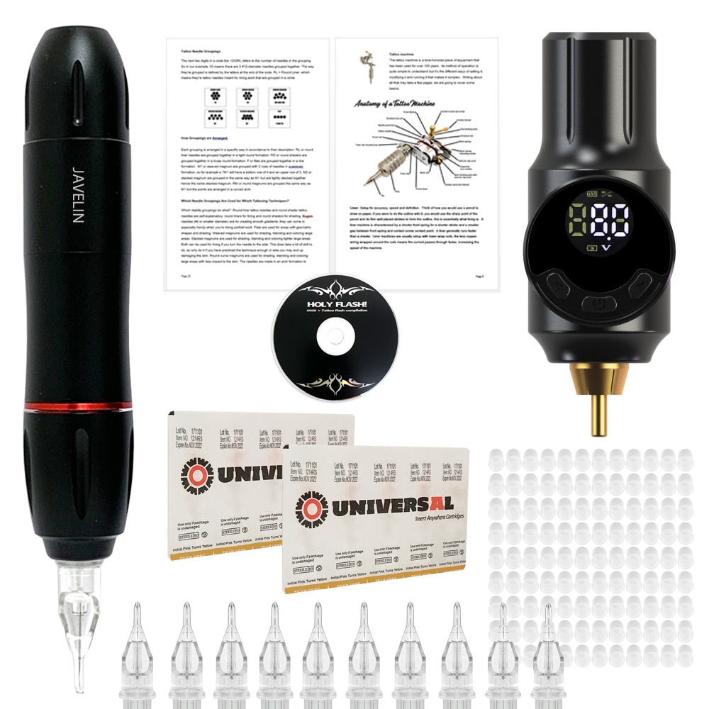 Portable Wireless Javelin Tattoo Pen Kit VIP Set
