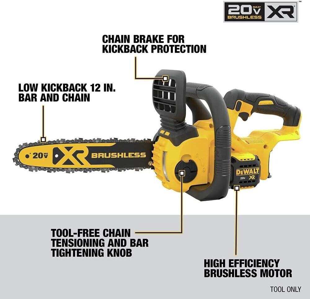 DEWALT DCCS620B 20V MAX XR Compact Chainsaw VIP