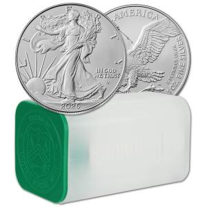 2026 Silver Eagle Roll of 20 Coins in Tube