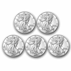 2026 Silver Eagle Coin 1 oz - Lot of 5