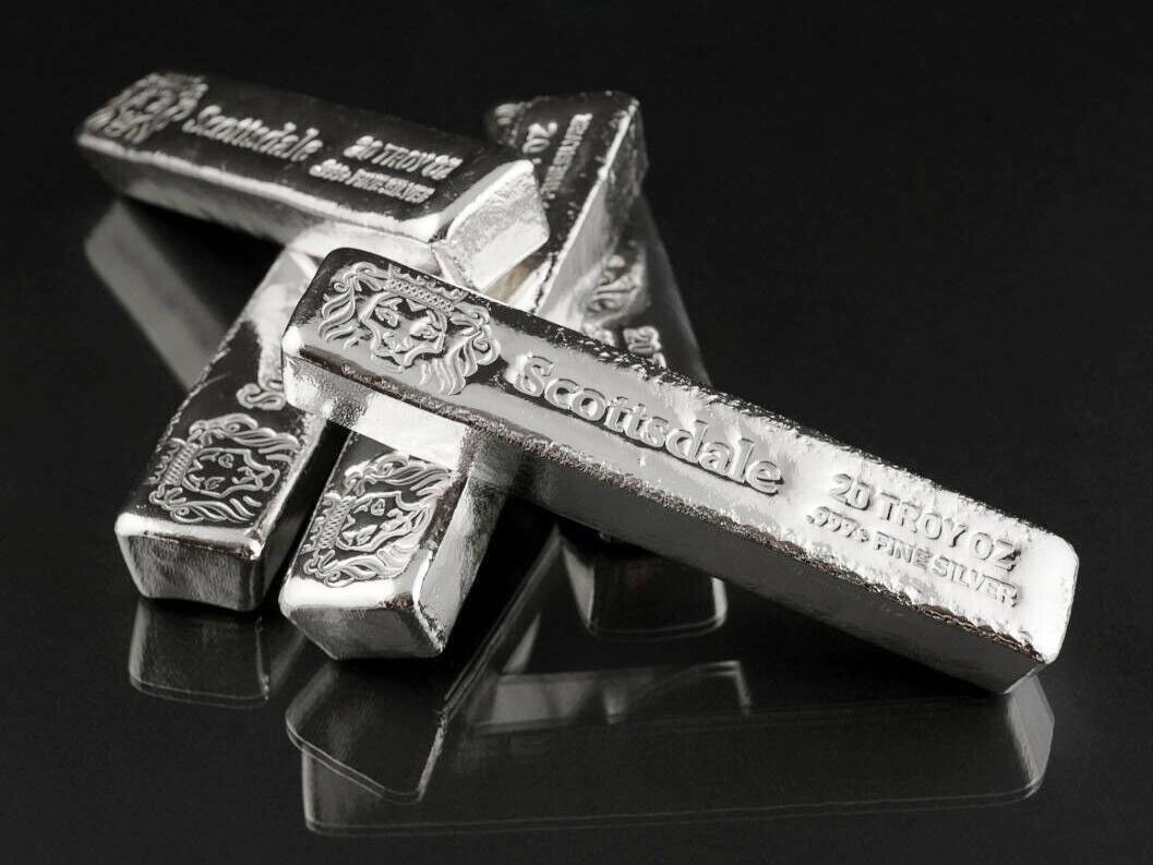 Scottsdale Mint Long Cast .999 Fine Silver Bar 20oz