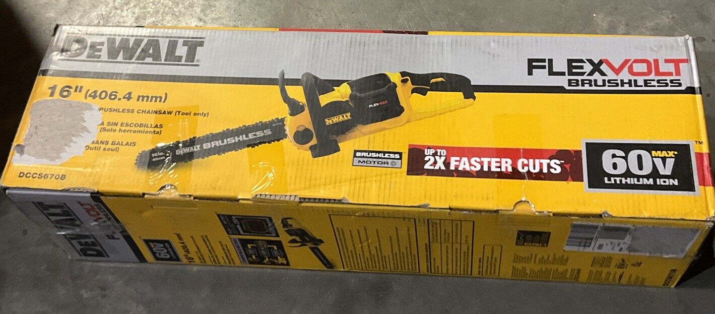 DEWALT DCCS670B 60V MAX Brushless 16" Chainsaw (Tool)